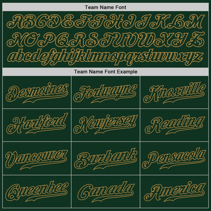 Custom Green Green-Old Gold Authentic Baseball Jersey