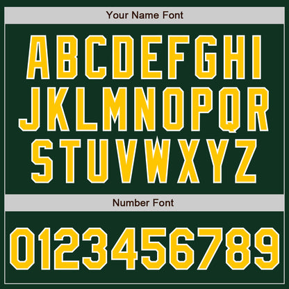 Custom Green Gold-White Authentic Baseball Jersey