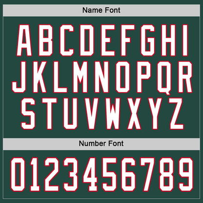 Custom Green White-Red Hockey Jersey