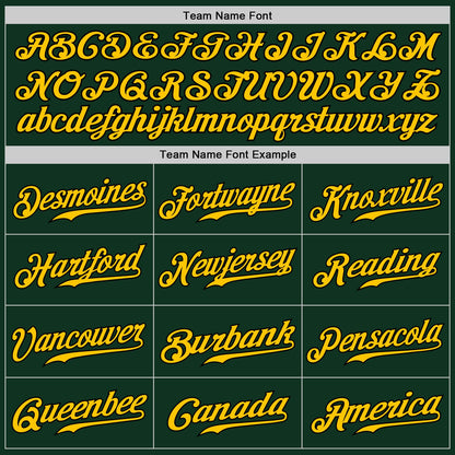 Custom Green Gold-Black Authentic Baseball Jersey