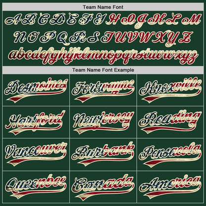 Custom Green Vintage USA Flag-Cream Authentic Baseball Jersey