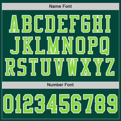 Custom Green Neon Green-White Mesh Authentic Football Jersey