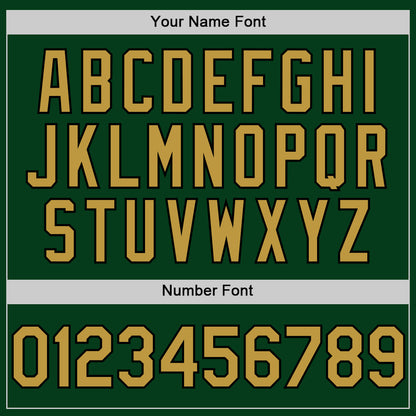 Custom Green Old Gold-Black Mesh Authentic Throwback Baseball Jersey