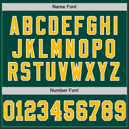 Custom Green Gold-White Mesh Authentic Throwback Football Jersey