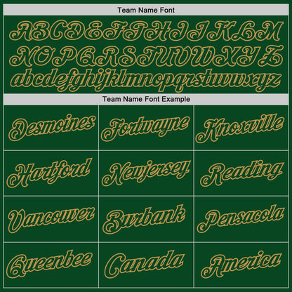 Custom Green Old Gold Authentic Throwback Basketball Jersey