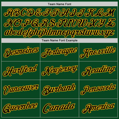 Custom Green Black-Gold Authentic Throwback Basketball Jersey