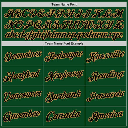 Custom Green Black-Old Gold Authentic Throwback Basketball Jersey