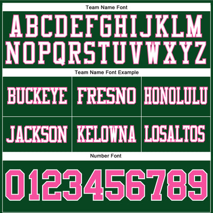 Custom Green Pink-White Mesh Authentic Football Jersey