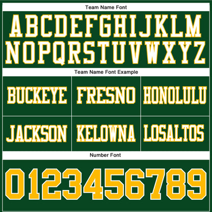 Custom Green Gold-White Mesh Authentic Football Jersey