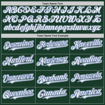 Custom Green White-Royal Authentic Baseball Jersey
