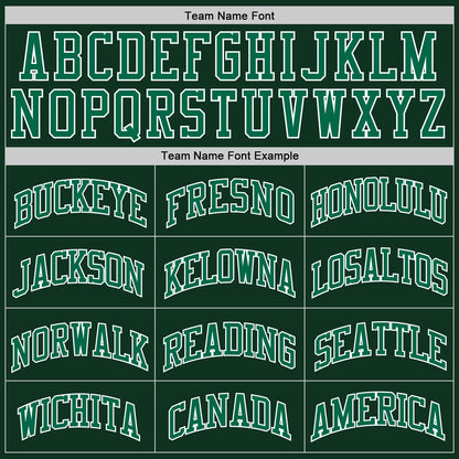 Custom Hunter Green Kelly Green-White Authentic Throwback Basketball Jersey