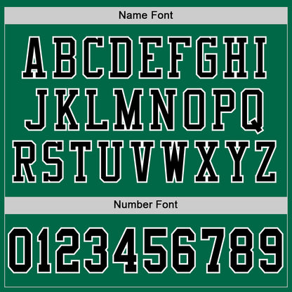 Custom Grass Green Black-White Mesh Authentic Throwback Football Jersey