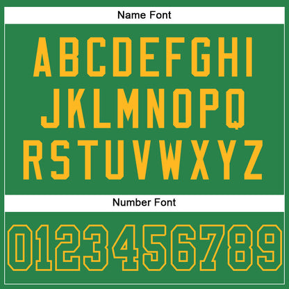Custom Grass Green Grass Green-Gold Mesh Authentic Football Jersey