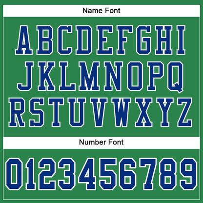 Custom Grass Green Royal-White Mesh Authentic Football Jersey