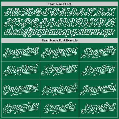 Custom Kelly Green Kelly Green-White Authentic Baseball Jersey