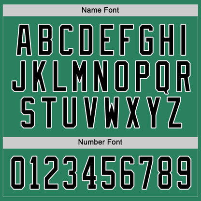 Custom Kelly Green Black-White Hockey Jersey