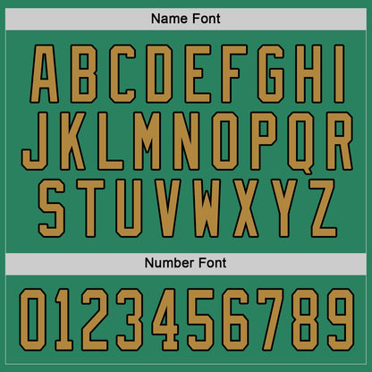 Custom Kelly Green Old Gold-Black Hockey Jersey
