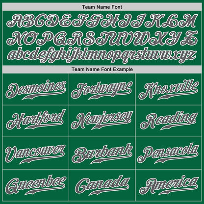 Custom Kelly Green Steel Gray-White Authentic Baseball Jersey