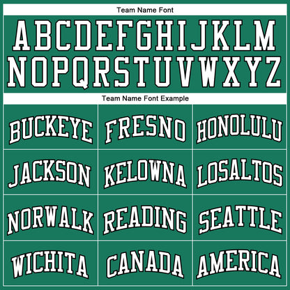 Custom Kelly Green White-Black Authentic Throwback Basketball Jersey