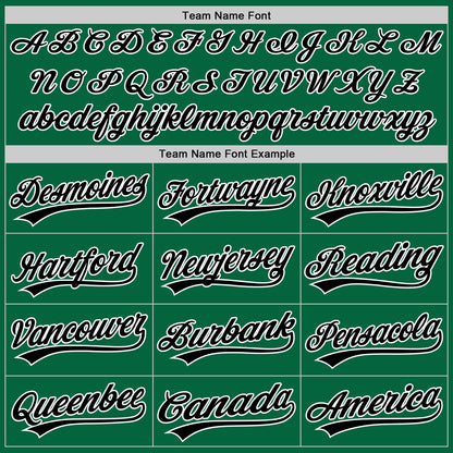 Custom Kelly Green Black-White Authentic Baseball Jersey