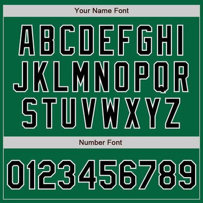 Custom Kelly Green Black-White Authentic Baseball Jersey
