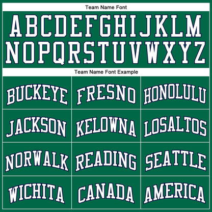 Custom Kelly Green White-Navy Authentic Throwback Basketball Jersey
