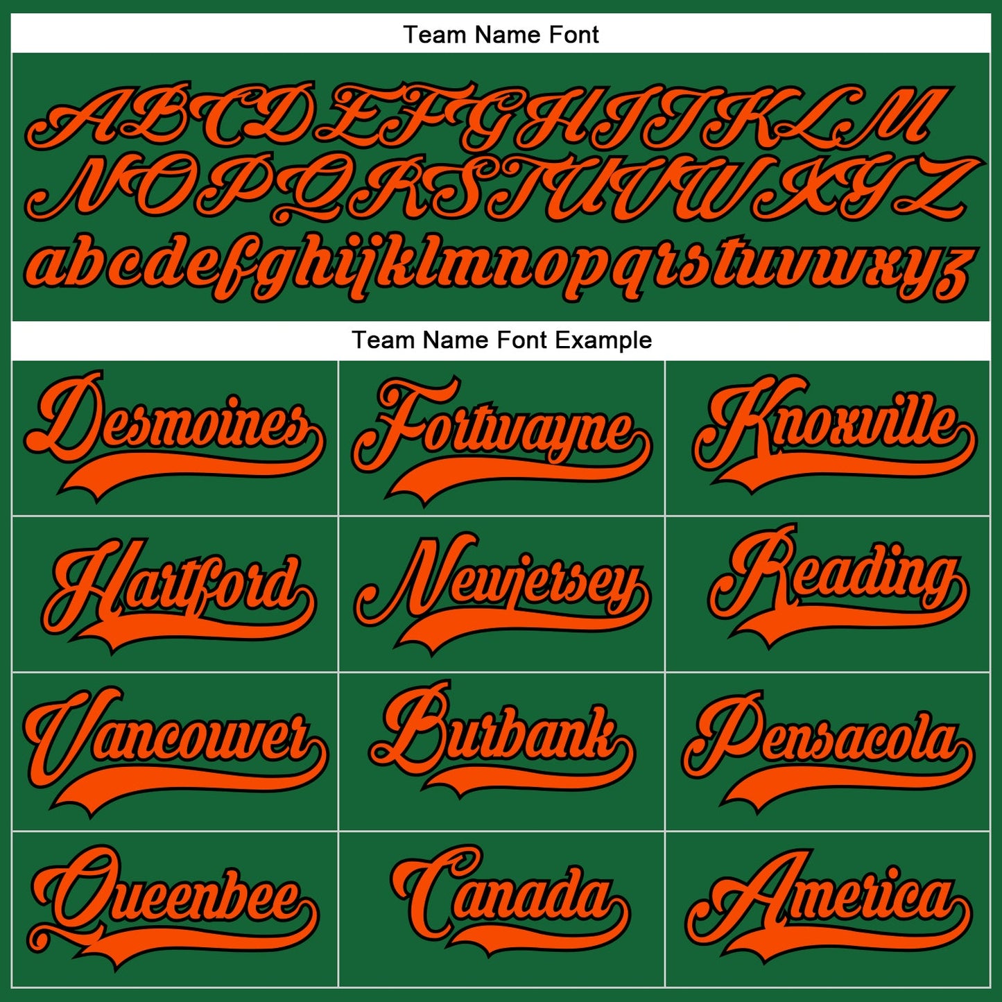 Custom Kelly Green Orange-Black Hockey Lace Neck Jersey