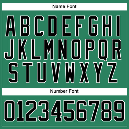 Custom Kelly Green Black-White Hockey Jersey