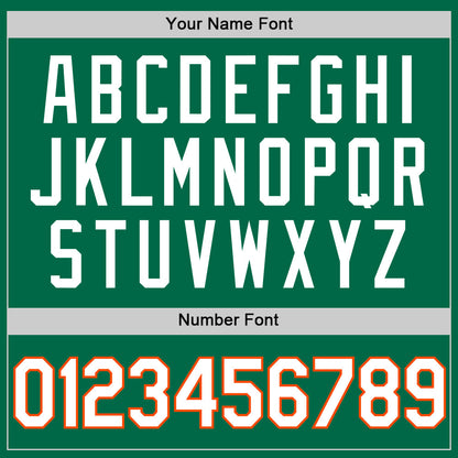 Custom Kelly Green White-Orange Authentic Throwback Basketball Jersey