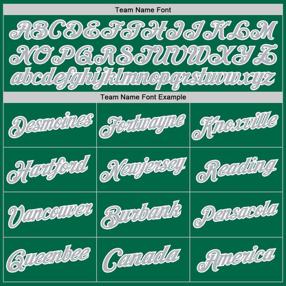 Custom Kelly Green Gray-White Authentic Throwback Basketball Jersey