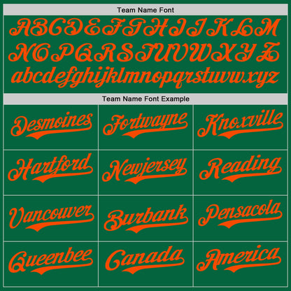 Custom Kelly Green Orange Authentic Baseball Jersey