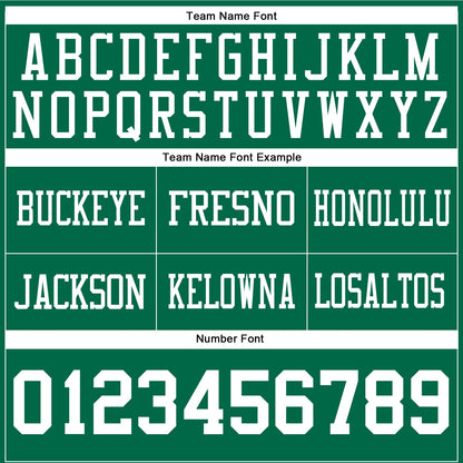 Custom Kelly Green White Mesh Authentic Football Jersey