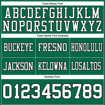 Custom Kelly Green White-Black Mesh Authentic Football Jersey
