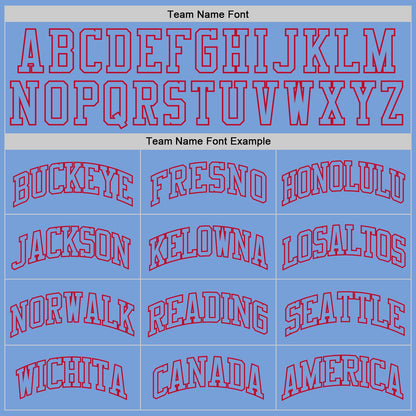 Custom Light Blue Light Blue-Red Authentic Throwback Basketball Jersey