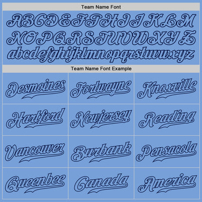 Custom Light Blue Light Blue-Navy Authentic Baseball Jersey
