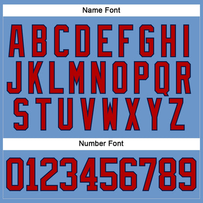 Custom Light Blue Red-Navy Hockey Jersey