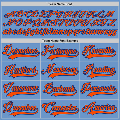 Custom Light Blue Orange-Royal Hockey Jersey