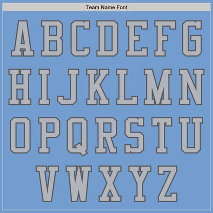 Custom Light Blue Gray-Steel Gray Authentic Baseball Jersey