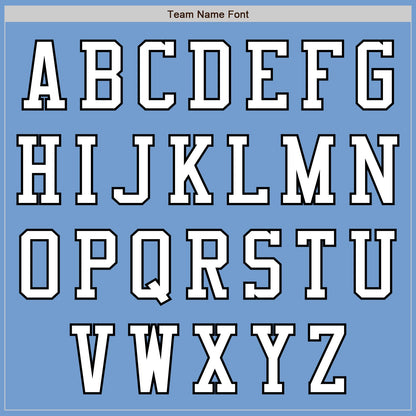 Custom Light Blue White-Black Authentic Baseball Jersey