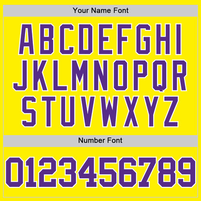 Custom Light Yellow Purple-White Authentic Basketball Jersey