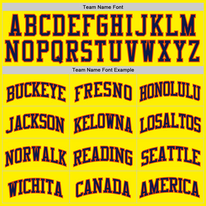 Custom Light Yellow Navy-Orange Authentic Basketball Jersey