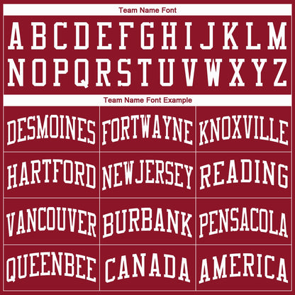 Custom Maroon White Round Neck Basketball Jersey