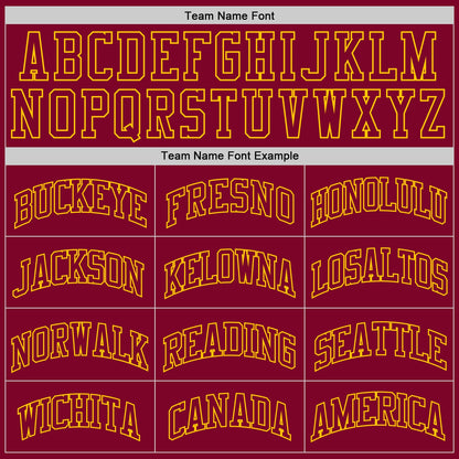 Custom Maroon Maroon-Gold Authentic Throwback Basketball Jersey