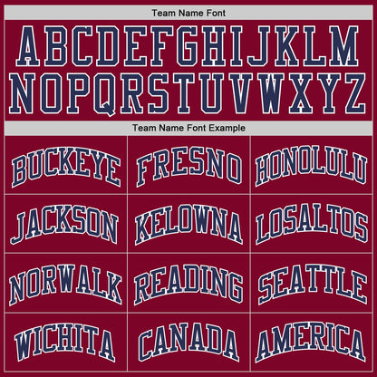 Custom Maroon Navy-White Authentic Throwback Basketball Jersey