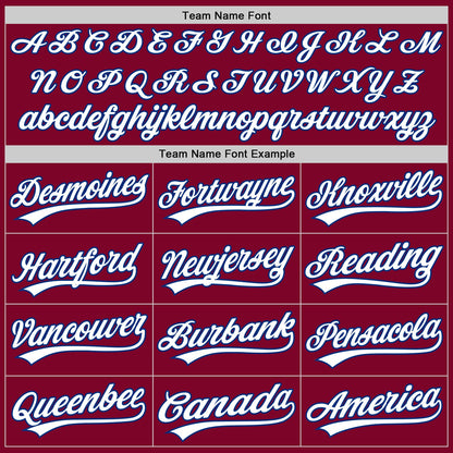 Custom Maroon White-Royal Authentic Throwback Baseball Jersey