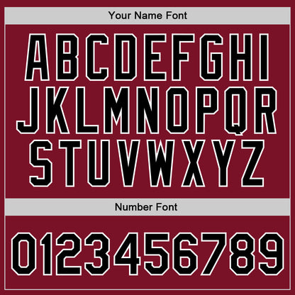 Custom Maroon Black-White Authentic Throwback Basketball Jersey