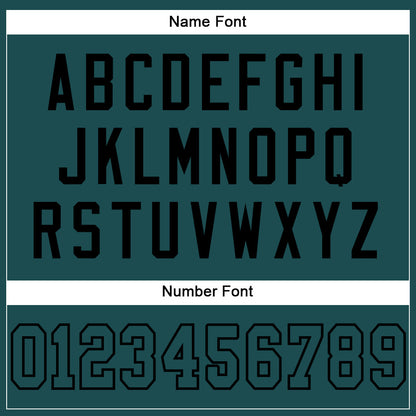 Custom Midnight Green Midnight Green-Black Mesh Authentic Football Jersey