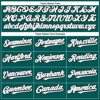 Custom Midnight Green White Gray-Black Authentic Baseball Jersey