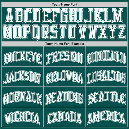 Custom Midnight Green White Authentic Basketball Jersey