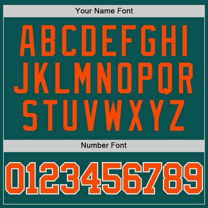 Custom Midnight Green Orange-White Authentic Basketball Jersey
